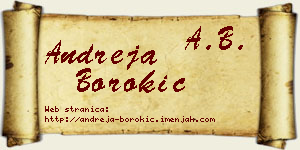 Andreja Borokić vizit kartica